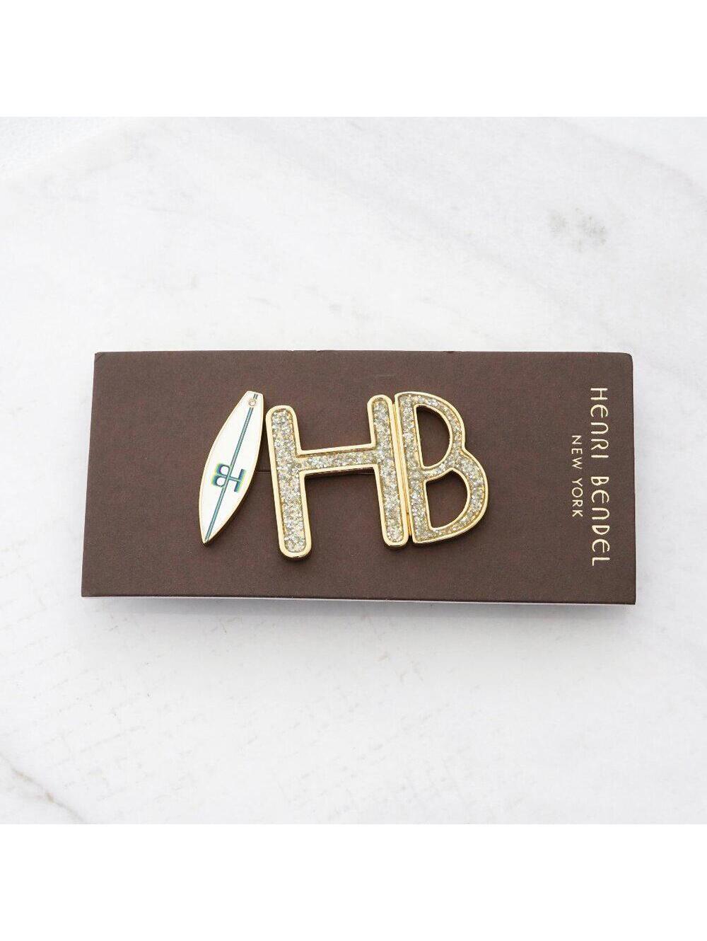 Henri Bendel Glitter HB and Surfboard Pin Set